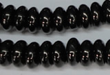 CJB49 15.5 inches 7*14mm rondelle natural jet gemstone beads
