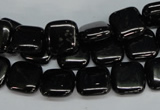 CJB59 15.5 inches 12*12mm square natural jet gemstone beads