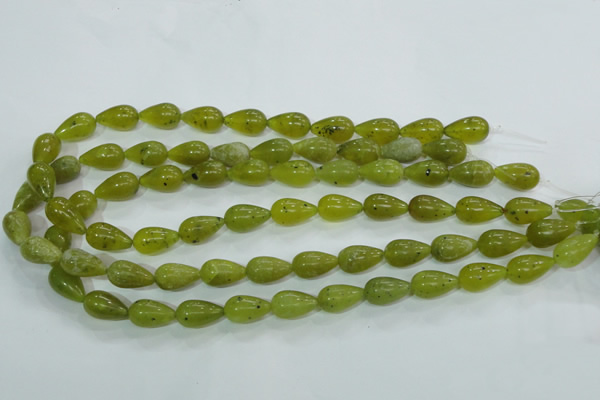 CKA107 15.5 inches 10*17mm teardrop Korean jade gemstone beads