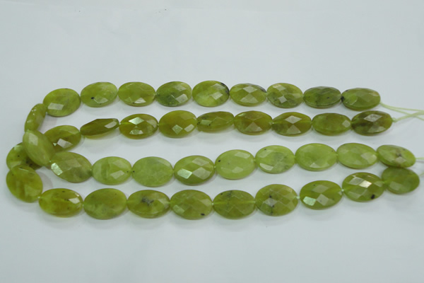 CKA118 15.5 inches 15*20mm faceted oval Korean jade beads
