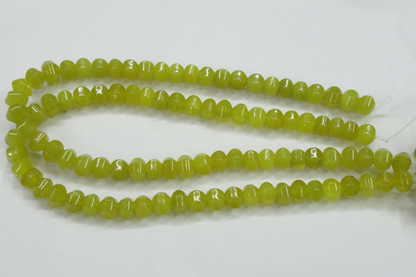 CKA14 15.5 inches 6*10mm rondelle Korean jade gemstone beads