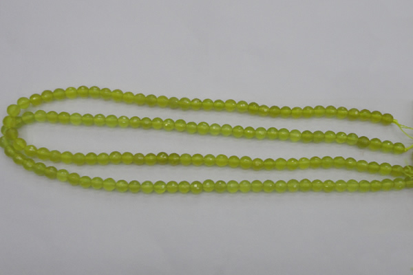 CKA217 15.5 inches 6mm faceted round Korean jade gemstone beads