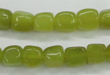 CKA23 15.5 inches 7*10mm nugget Korean jade gemstone beads