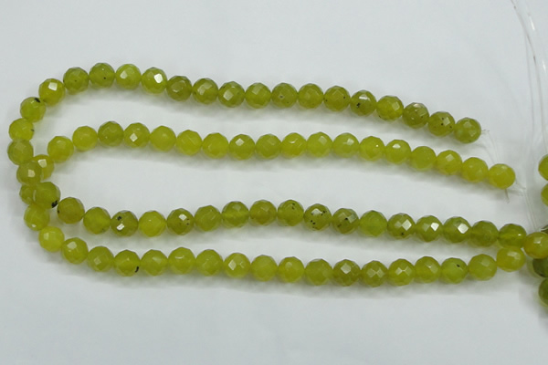 CKA27 15.5 inches 10mm faceted round Korean jade gemstone beads