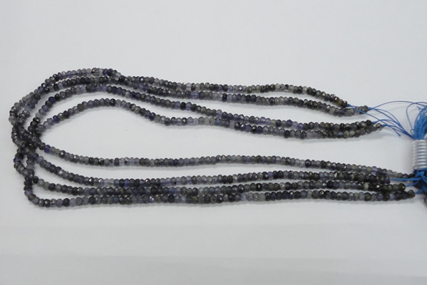 CKC215 15.5 inches 3*4mm faceted rondelle natural kyanite beads