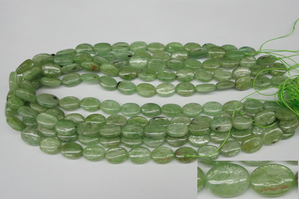 CKC267 15.5 inches 10*14mm oval natural green kyanite beads