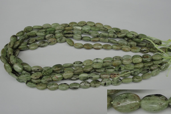 CKC270 15.5 inches 8*12mm oval natural green kyanite beads