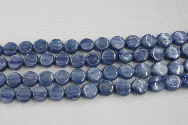 CKC513 15.5 inches 12mm flat round natural Brazilian kyanite beads