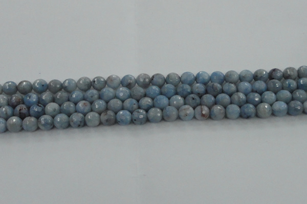CKC702 15.5 inches 8mm faceted round imitation blue kyanite beads