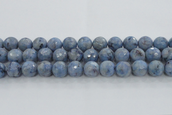 CKC707 15.5 inches 18mm faceted round imitation blue kyanite beads