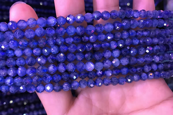 CKC732 15.5 inches 6mm faceted round kyanite gemstone beads