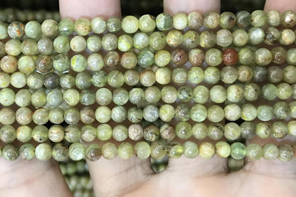 CKC760 15.5 inches 4mm round natural green kyanite beads