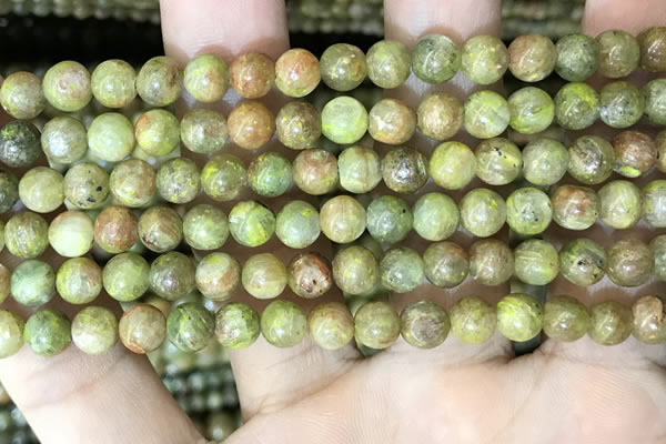 CKC761 15.5 inches 6mm round natural green kyanite beads