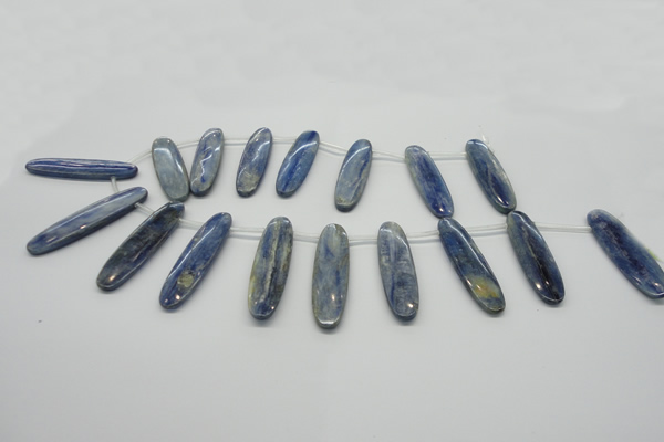 CKC79 Top drilled 13*50mm oval natural kyanite gemstone beads