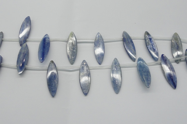 CKC82 Top drilled 10*35mm marquise natural kyanite gemstone beads