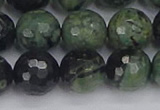 CKJ314 15.5 inches 12mm faceted round kambaba jasper beads