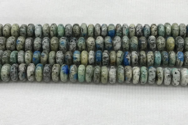 CKJ440 15.5 inches 5*10mm - 6*10mm rondelle natural k2 jasper beads