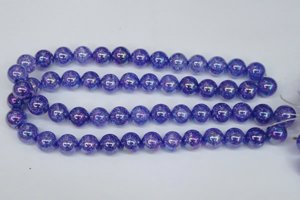 CKQ103 15.5 inches 10mm round AB-color dyed crackle quartz beads