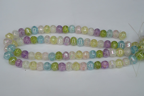 CKQ170 15.5 inches 10*13mm pumpkin AB-color crackle quartz beads