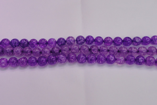 CKQ311 15.5 inches 12mm round dyed crackle quartz beads wholesale