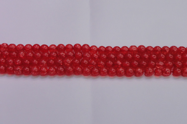 CKQ316 15.5 inches 8mm round dyed crackle quartz beads wholesale