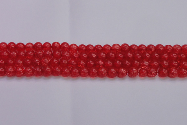 CKQ317 15.5 inches 10mm round dyed crackle quartz beads wholesale