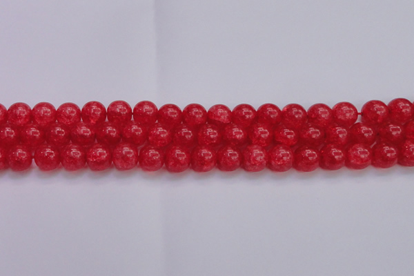 CKQ319 15.5 inches 14mm round dyed crackle quartz beads wholesale
