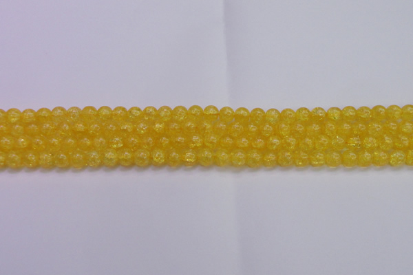 CKQ322 15.5 inches 6mm round dyed crackle quartz beads wholesale