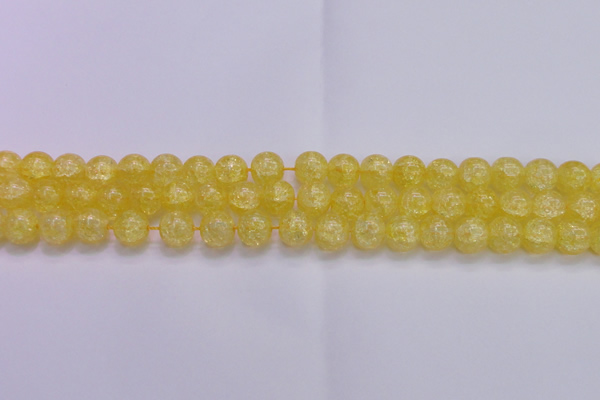 CKQ325 15.5 inches 12mm round dyed crackle quartz beads wholesale