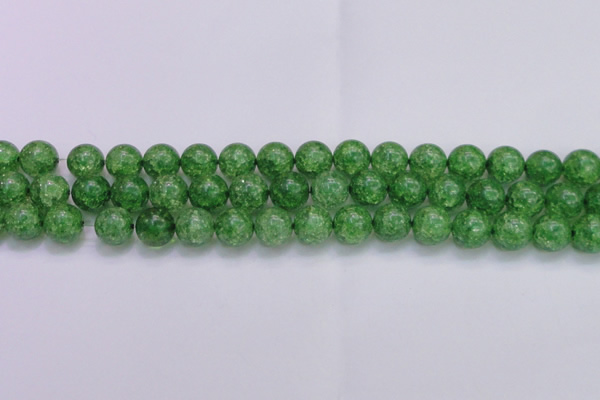 CKQ340 15.5 inches 14mm round dyed crackle quartz beads wholesale