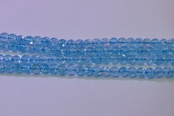 CKQ360 15.5 inches 4mm round dyed crackle quartz beads wholesale