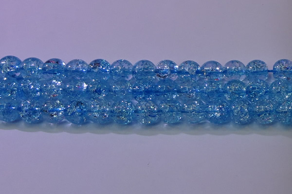 CKQ362 15.5 inches 8mm round dyed crackle quartz beads