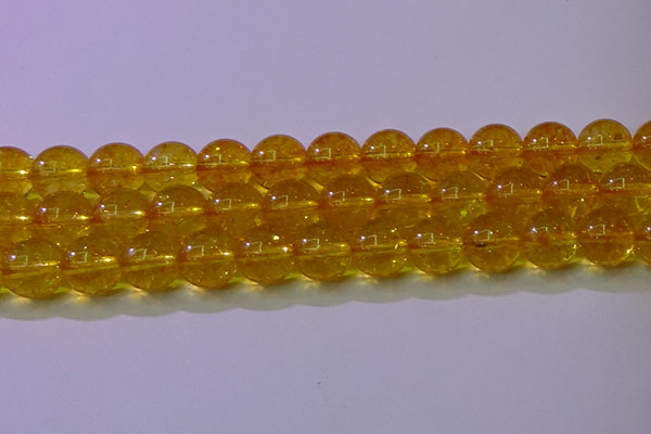 CKQ382 15.5 inches 8mm round dyed crackle quartz beads