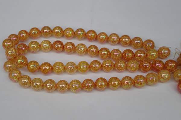 CKQ92 15.5 inches 8mm round AB-color dyed crackle quartz beads