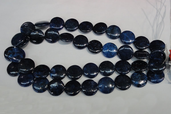 CKU138 15.5 inches 20mm flat round dyed kunzite beads wholesale