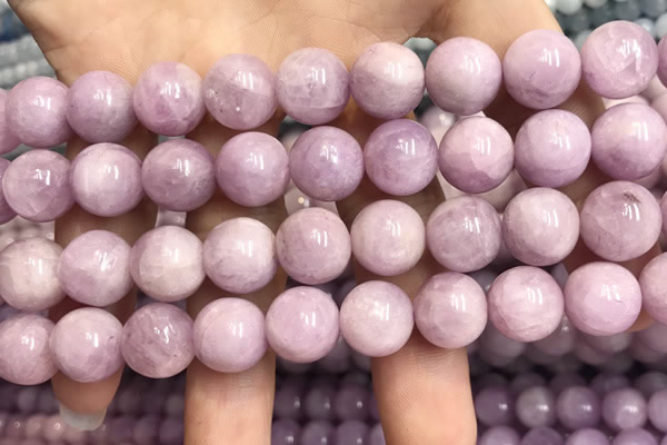 CKU323 15.5 inches 12mm round natural pink kunzite beads