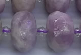 CKU350 15 inches 10*16mm faceted rondelle kunzite beads