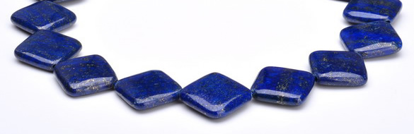 CLA07 24*24mm rhombic deep blue dyed lapis lazuli gemstone beads