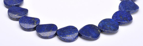 CLA32 26*26mm twisted coin deep blue dyed lapis lazuli beads