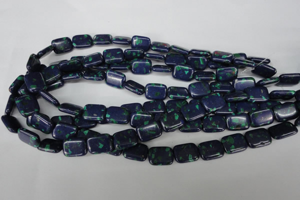 CLA428 15.5 inches 12*16mm rectangle synthetic lapis lazuli beads