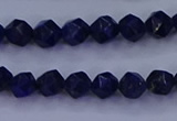 CLA81 15.5 inches 6mm faceted nuggets dyed lapis lazuli beads