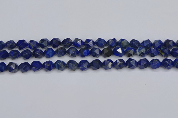 CLA86 15.5 inches 6mm faceted nuggets dyed lapis lazuli beads