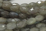 CLB10 16 inches 8*12mm faceted rice labradorite gemstone beads
