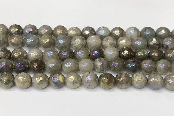CLB1122 15 inches 10mm faceted round AB-color labradorite beads