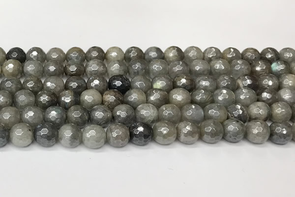 CLB1126 15 inches 8mm faceted round AB-color labradorite beads