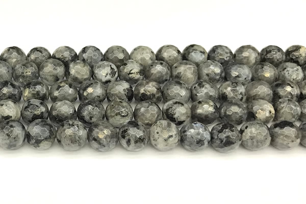 CLB1133 15 inches 12mm faceted round black labradorite beads