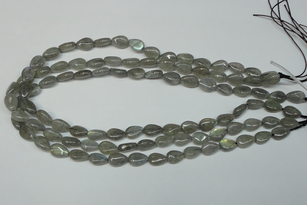CLB156 15.5 inches 8*12mm flat teardrop labradorite gemstone beads