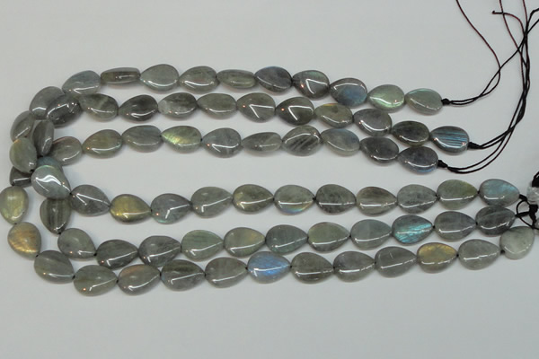 CLB157 15.5 inches 10*14mm flat teardrop labradorite gemstone beads