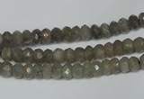 CLB178 15.5 inches 4*6mm faceted rondelle labradorite beads