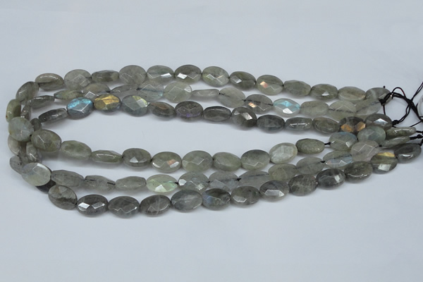CLB187 15.5 inches 10*14mm faceted oval labradorite beads